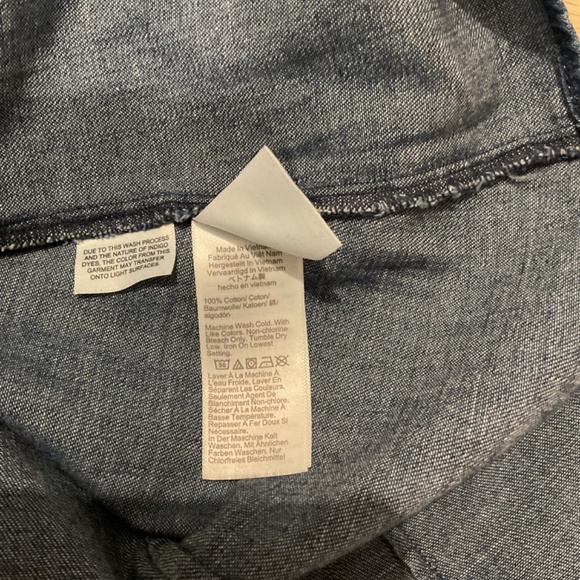 J Crew Factory Denim Button Down Shirt Size XS - Picture 5 of 7